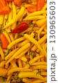 Bright yellow and red peppers, natural vegetables 130965603