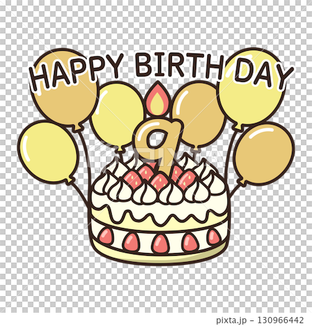 birthday cake	 130966442