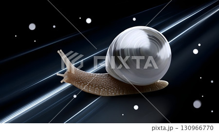 Snail embarking on a cosmic journey through the stars Snail embarking on a cosmic journey through the stars 130966770