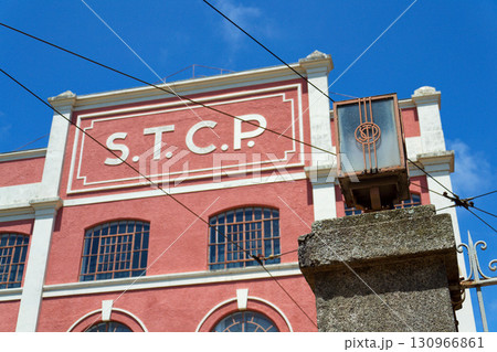 The Porto Tram Museum operated by the public transport company S. T. C. P., Sociate de Transportes Colectivos do Porto on July 12, 2025 in Porto, Portugal. 130966861