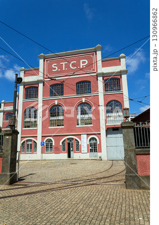 The Porto Tram Museum operated by the public transport company S. T. C. P., Sociate de Transportes Colectivos do Porto on July 12, 2025 in Porto, Portugal. 130966862