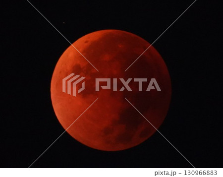 ブラッドムーン(満月12)皆既月食 130966883
