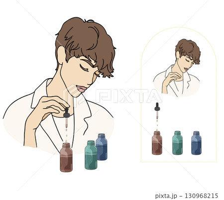 精油を調合している 精油を調合している 130968215