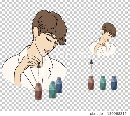 精油を調合している 精油を調合している 130968215