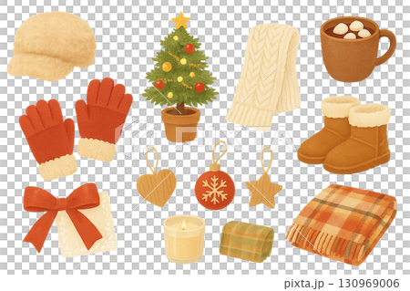 Christmas & Winter Warmth Goods Watercolor Set (Transparent) 130969006