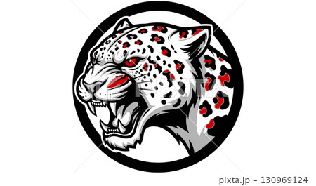 Majestic White Jaguar Head Mascot Logo Design Majestic White Jaguar Head Mascot Logo Design 130969124