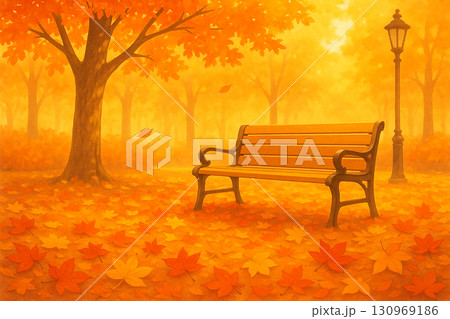 秋の公園 130969186