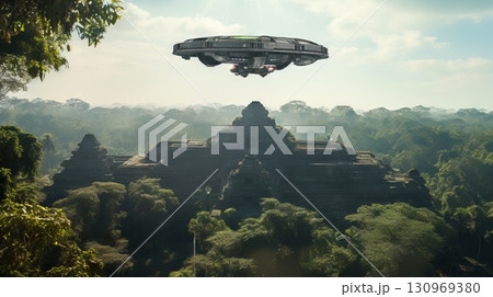 A uap sighting over an ancient temple 130969380