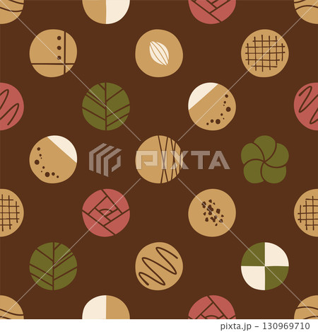 ボンボンショコラのパターン素材 130969710
