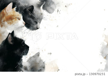 猫の背景素材 猫の背景素材 130970231