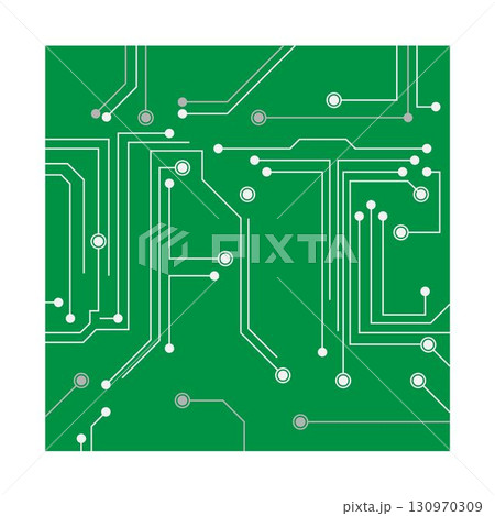 Modern microchip and circuit icon Modern microchip and circuit icon 130970309