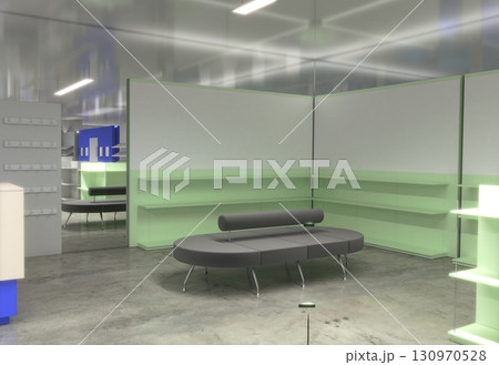 commercial premises, shop, interior visualization, 3D illustration commercial premises, shop, interior visualization, 3D illustration 130970528