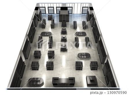 commercial premises, shop, interior visualization, 3D illustration commercial premises, shop, interior visualization, 3D illustration 130970590