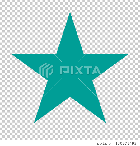 青緑のスターのマーク 130971493