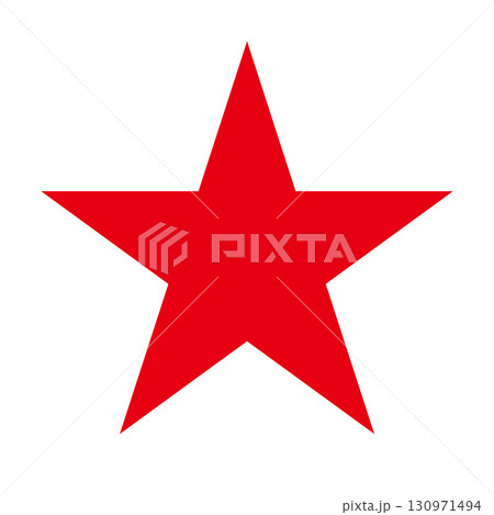 赤のスターのマーク 130971494