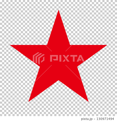 赤のスターのマーク 130971494