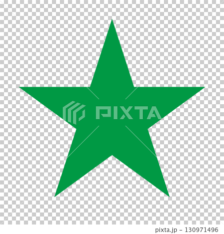 緑のスターのマーク 130971496