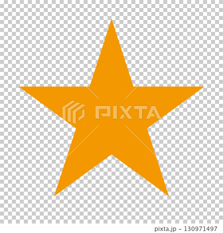 オレンジ色のスターのマーク 130971497