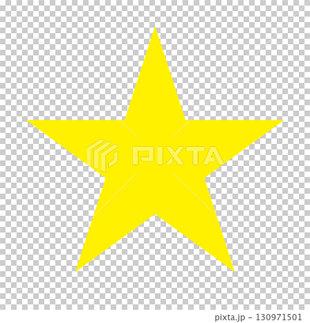 黄色のスターのマーク 130971501