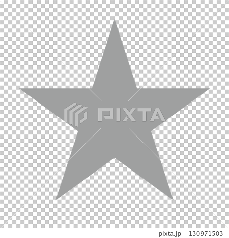 グレーのスターのマーク 130971503
