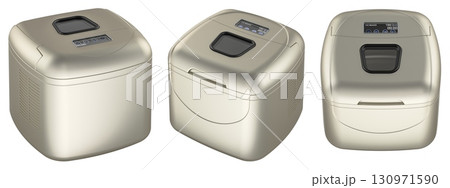 Portable ice maker, countertop ice machine, multiple angles. 3D rendering 130971590