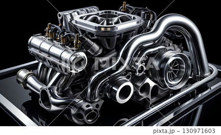 engine and other parts visible on car 130971603