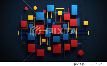 abstract background with squares 130971740
