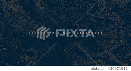 Colorful topographic map with contour lines. Geographic terrain grid, relief height elevation. Ground path pattern. Travel and navigation, cartography design element. Vector illustration Colorful topographic map with contour lines. Geographic terrain grid, relief height elevation. Ground path pattern. Travel and navigation, cartography design element. Vector illustration 130971911