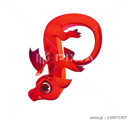 Fantasy red dragon character font letter P. Red monster element, fairy reptile character cartoon vector kids ABC type letter. Asian dragon personage font sign or English alphabet typeset symbol Fantasy red dragon character font letter P. Red monster element, fairy reptile character cartoon vector kids ABC type letter. Asian dragon personage font sign or English alphabet typeset symbol 130972307