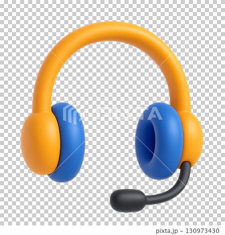 用於線上會議的帶麥克風的耳機 130973430