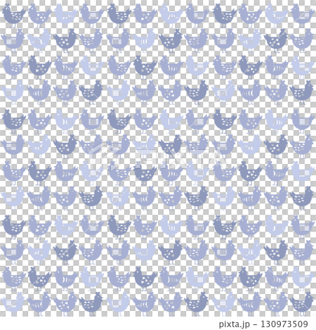 斯堪的納維亞風格雞無縫圖案背景(藍色) 斯堪的納維亞風格雞無縫圖案背景(藍色) 130973509