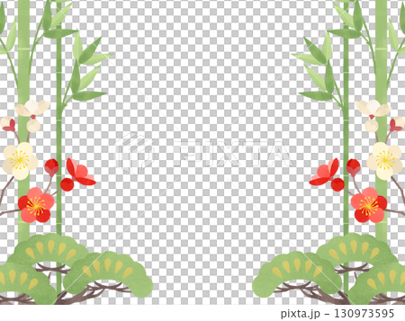 日式松竹梅框架 130973595