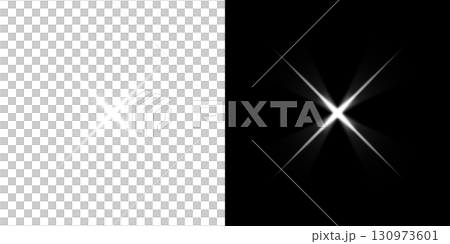 A starburst with a transparent background on the left and a white glow on a black background on the right A starburst with a transparent background on the left and a white glow on a black background on the right 130973601