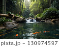 鯉が泳ぐ夏の日 130974597