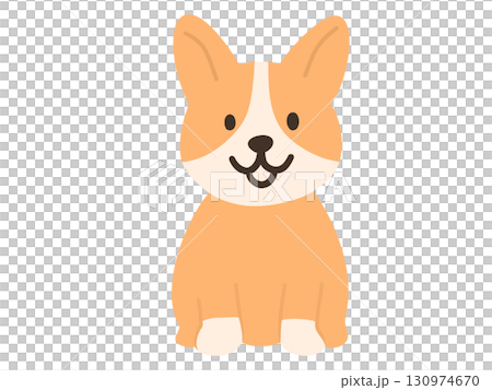 Illustration of a sitting Corgi Illustration of a sitting Corgi 130974670