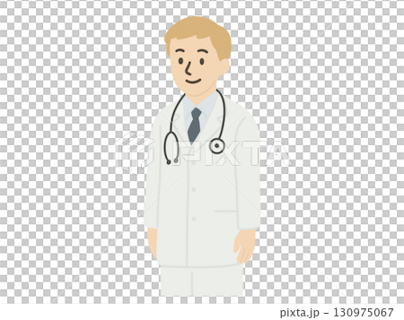 A foreign doctor wearing a white coat standing A foreign doctor wearing a white coat standing 130975067