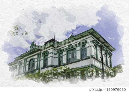 水彩画風　国立工芸館　旧陸軍金沢偕行社　石川県金沢市 130976030