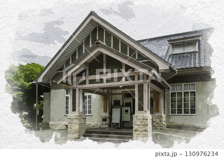 水彩画風　石川県立美術館　広坂別館　石川県金沢市 130976234