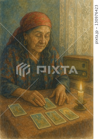 タロット タロットカード 老婆 130976423