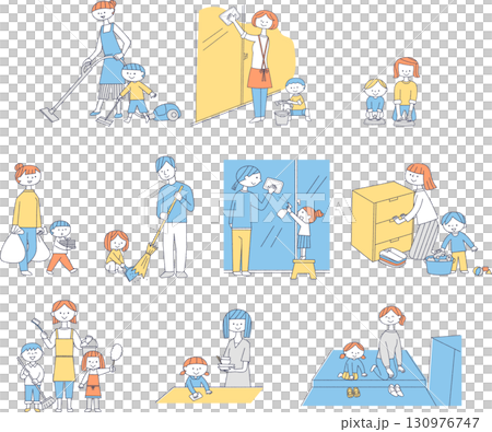 Parent and child cleaning set 130976747