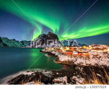 ノルウェーのオーロラ-Generated image ノルウェーのオーロラ-Generated image 130977024