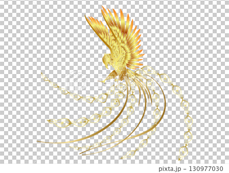 Flapping Golden Phoenix 130977030