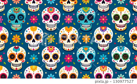 seamless pattern with carnival masks 130977527
