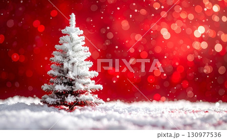 snow on fir branch snow on fir branch 130977536