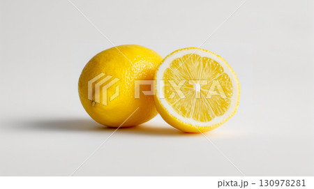 レモンとカットしたレモン 130978281