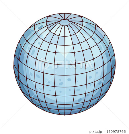 illustration of disco ball illustration of disco ball 130978766