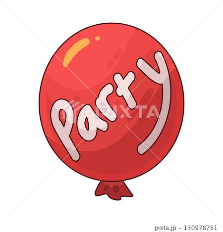 illustration of party balloon 130978781