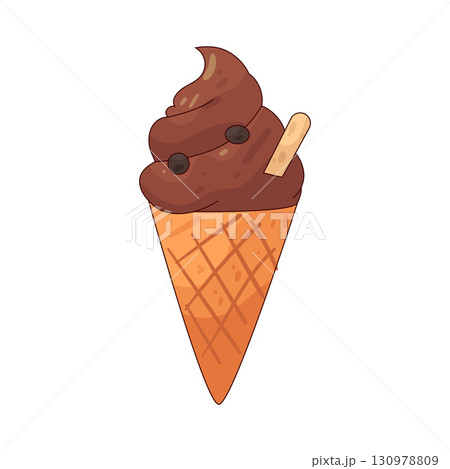 illustration of ice cream cone 130978809