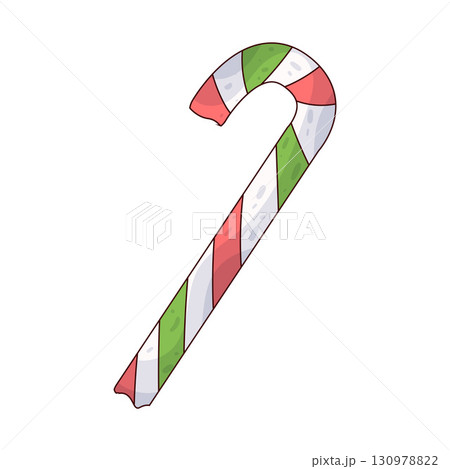 illustration of candy cane illustration of candy cane 130978822