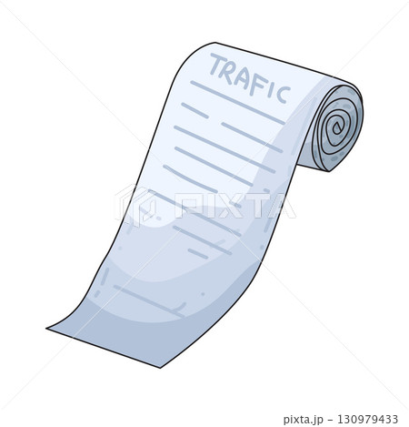 illustration of traffic ticket illustration of traffic ticket 130979433
